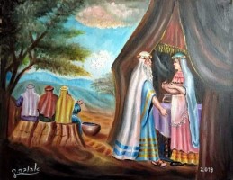 אברהם אבינו מארח שלושה מלאכים
