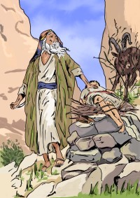 אברהם עוקד את יצחק במזבח